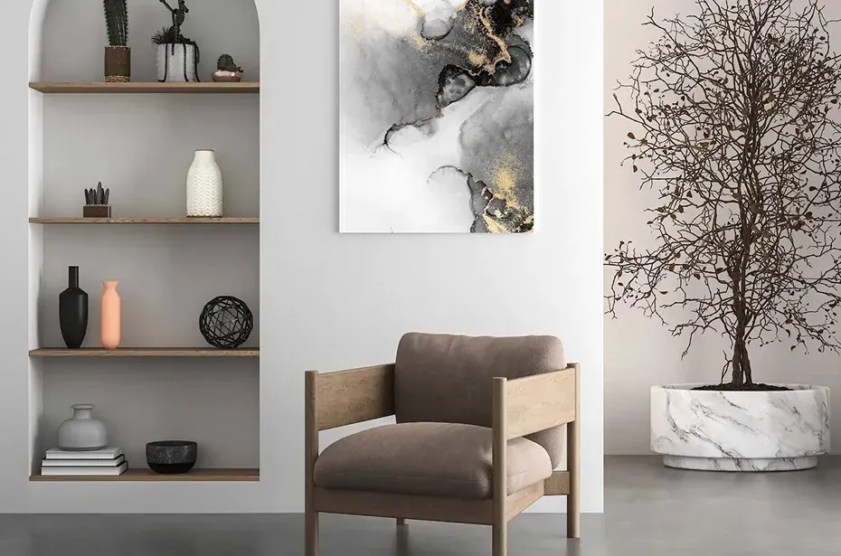 Redwell Infrarotheizung in modernem Wohnzimmer
